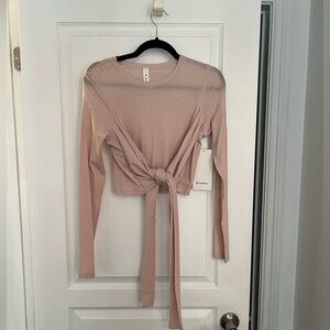 New! Lululemon Gather and Grow long sleeve wrap  tie top